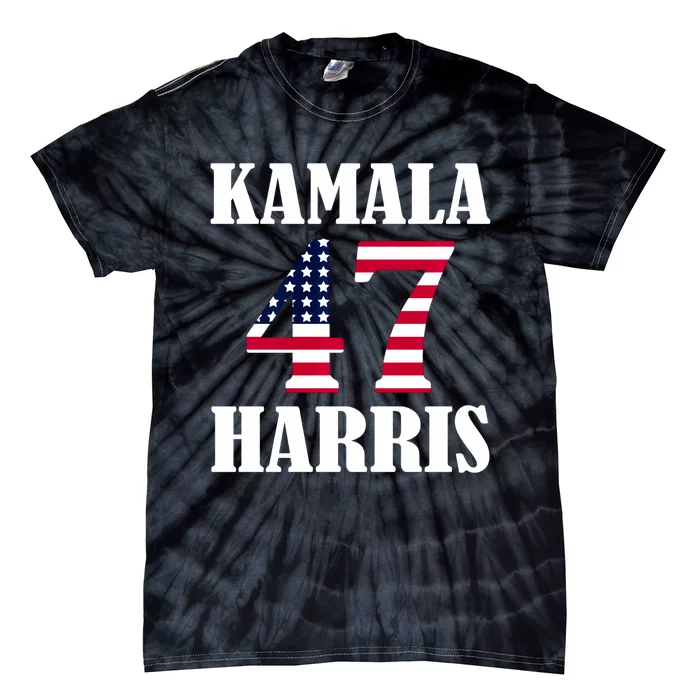 Standard Design Featuring Kamala 47 Hariis Text Tie-Dye T-Shirt