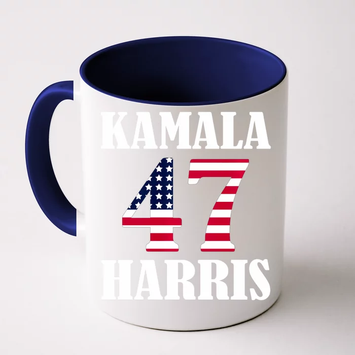 Standard Design Featuring Kamala 47 Hariis Text Front & Back Coffee Mug