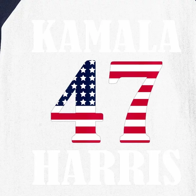 Standard Design Featuring Kamala 47 Hariis Text Baseball Sleeve Shirt