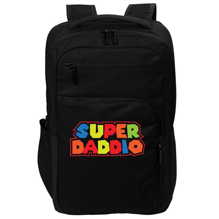 Super Daddio Funny Super Dad Daddy Father Impact Tech Backpack