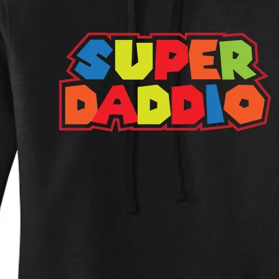 Super Daddio Funny Super Dad Daddy Father Women's Pullover Hoodie