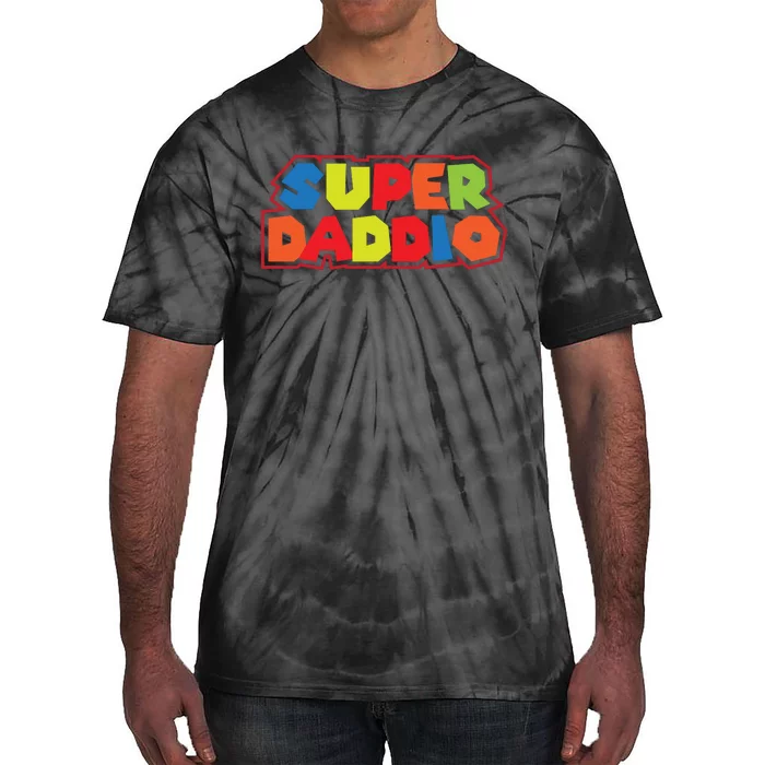 Super Daddio Funny Super Dad Daddy Father Tie-Dye T-Shirt