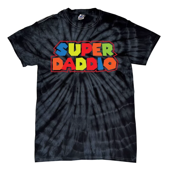 Super Daddio Funny Super Dad Daddy Father Tie-Dye T-Shirt