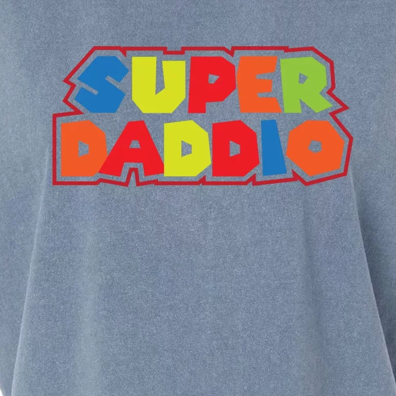 Super Daddio Funny Super Dad Daddy Father Garment-Dyed Women's Muscle Tee