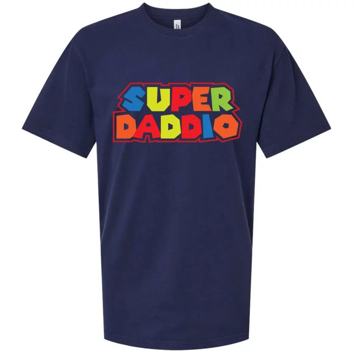 Super Daddio Funny Super Dad Daddy Father Sueded Cloud Jersey T-Shirt