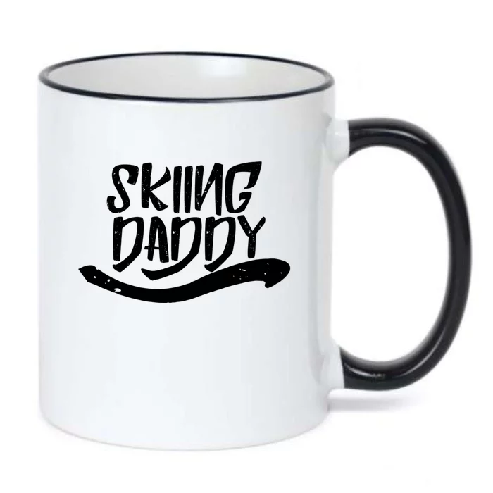 Skiing Daddy Father Dad Ski Skier Gift Black Color Changing Mug