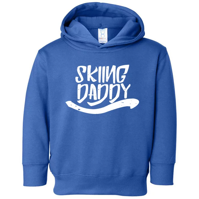 Skiing Daddy Father Dad Ski Skier Gift Toddler Hoodie