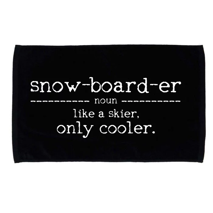 Snowboarder Definition Funny Snowboarding Snowboard Gift Microfiber Hand Towel