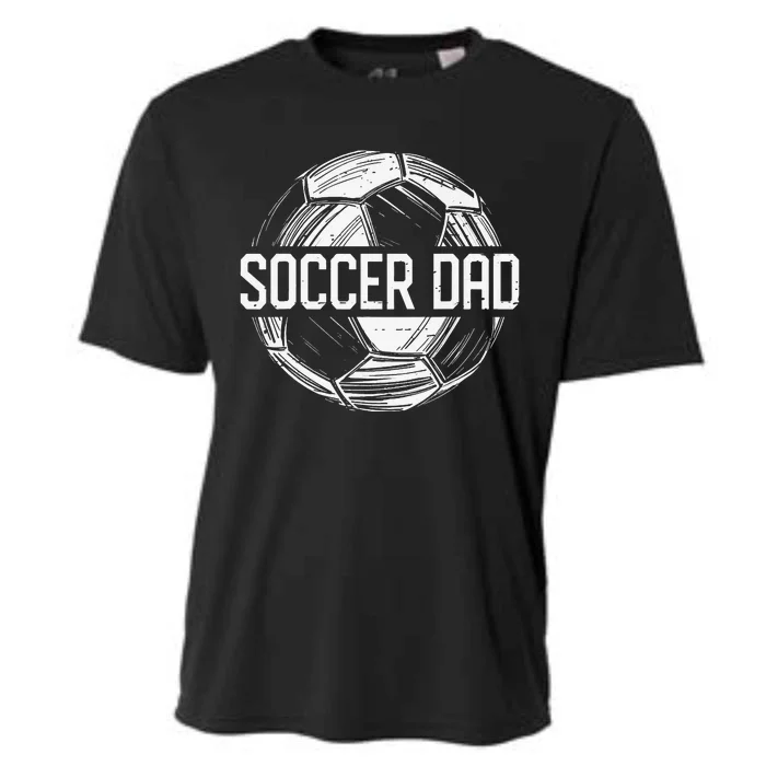 Soccer Dad Funny Soccer Lover Dad Papa Father's Day Gift Cooling Performance Crew T-Shirt