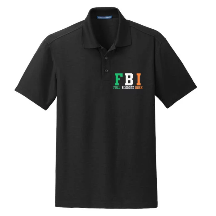 St.Patrick's Day FBI Full Blooded Irish Dry Zone Grid Performance Polo