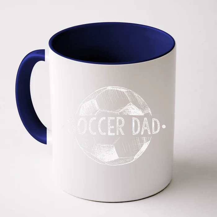 Soccer Dad Family Matching Team Player Gift Sport Lover Papa Front & Back Coffee Mug