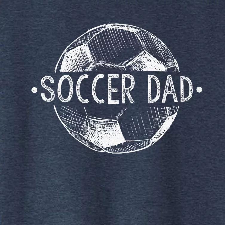 Soccer Dad Family Matching Team Player Gift Sport Lover Papa Women's Crop Top Tee