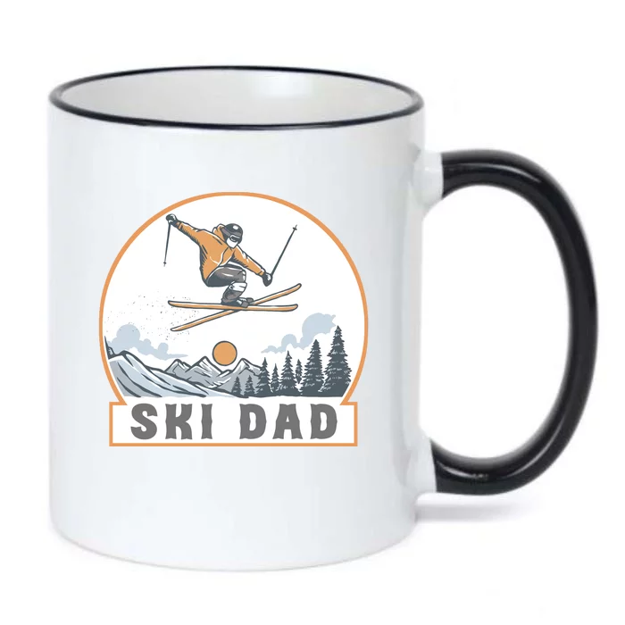 Ski Dad Funny Skiing Winter Black Color Changing Mug