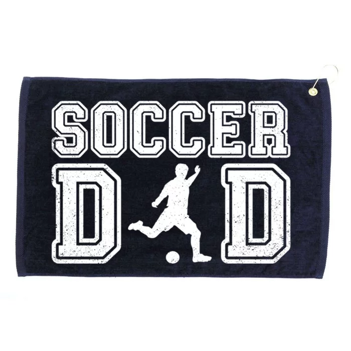 Soccer Dad FatherS Day Football Vintage Daddy Papa Father Cute Gift Grommeted Golf Towel