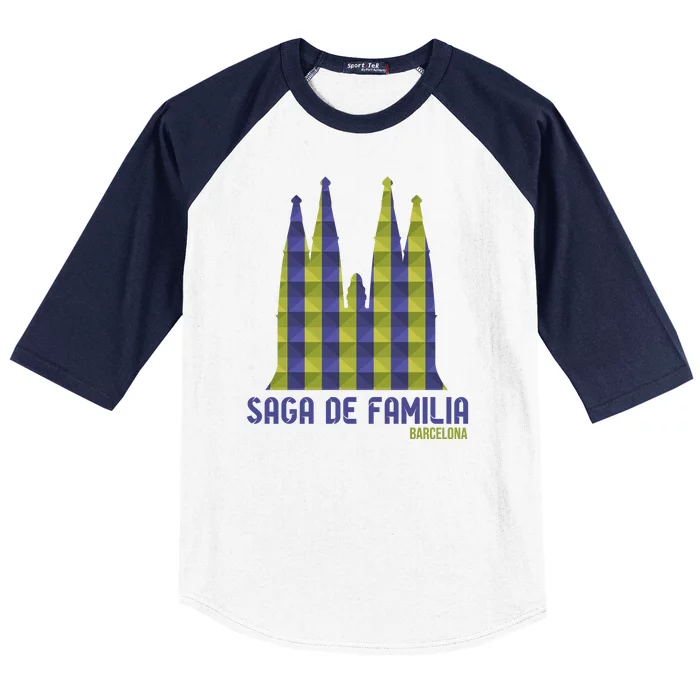 Saga De Familia Barcelona Baseball Sleeve Shirt