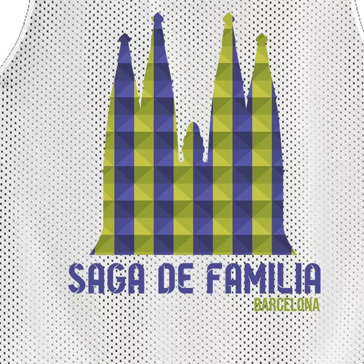 Saga De Familia Barcelona Mesh Reversible Basketball Jersey Tank