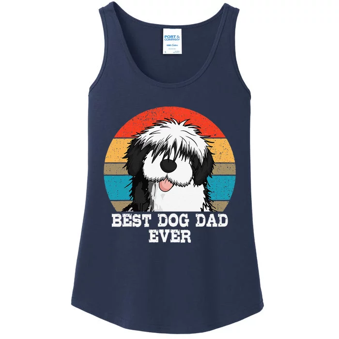 Sheepadoodle Dad Father Gift Idea For Fathers Day Ladies Essential Tank