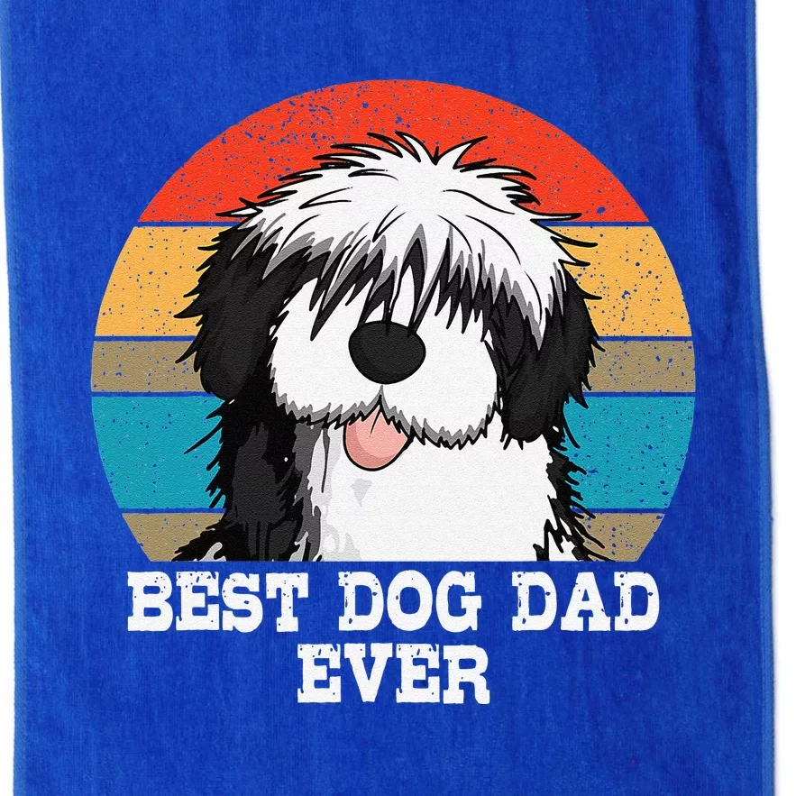 Sheepadoodle Dad Father Gift Idea For Fathers Day Platinum Collection Golf Towel