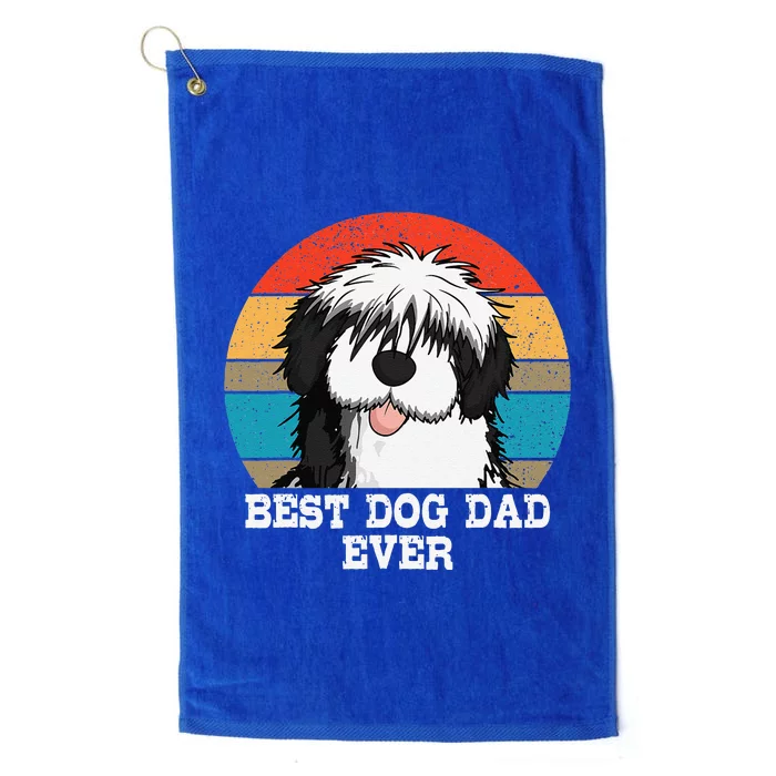 Sheepadoodle Dad Father Gift Idea For Fathers Day Platinum Collection Golf Towel