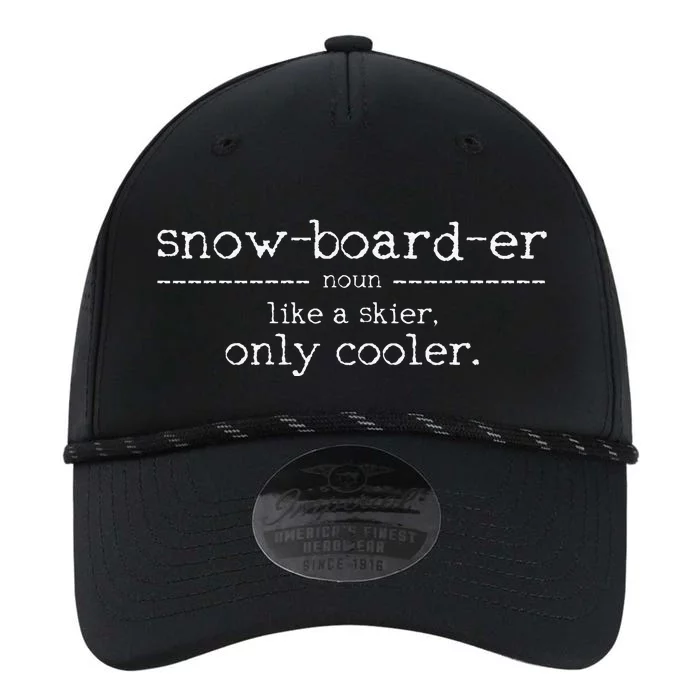 Snowboarder Definition Funny Snowboarding Snowboard Gift Performance The Dyno Cap