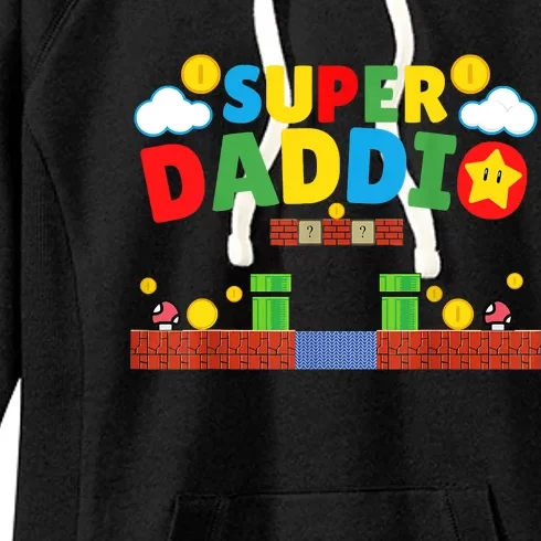 Super Dad ,Funny Dad ,Father's Day Gamer Daddy Super Daddio Women's Fleece Hoodie