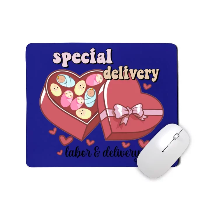 Special Delivery Funny L And D Nurse Happy Valentines Day Gift Mousepad