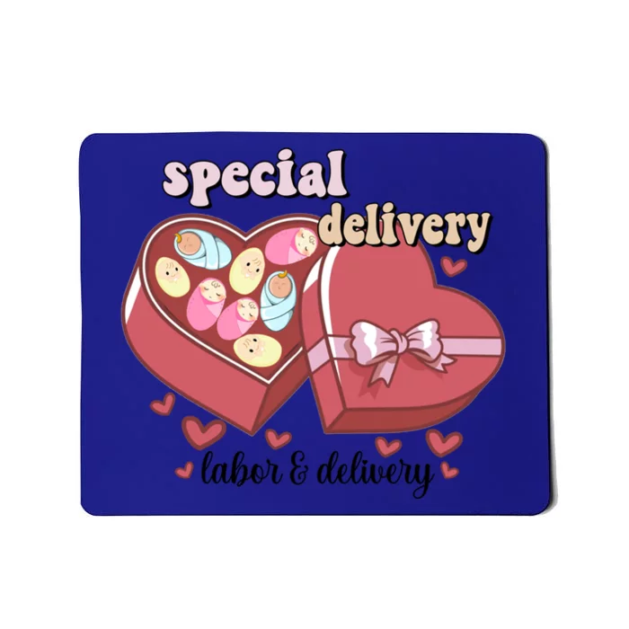 Special Delivery Funny L And D Nurse Happy Valentines Day Gift Mousepad