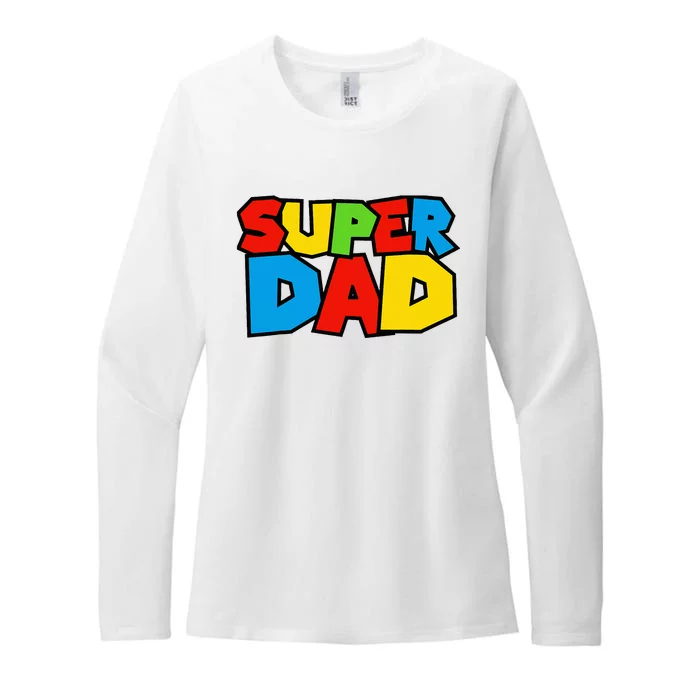 Super Dad Funny Gamer Womens CVC Long Sleeve Shirt