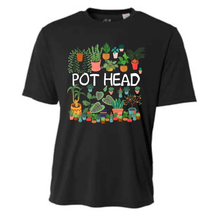 Succulent Design For Pot Head Gardeners Plant Lovers Funny Gift Cooling Performance Crew T-Shirt