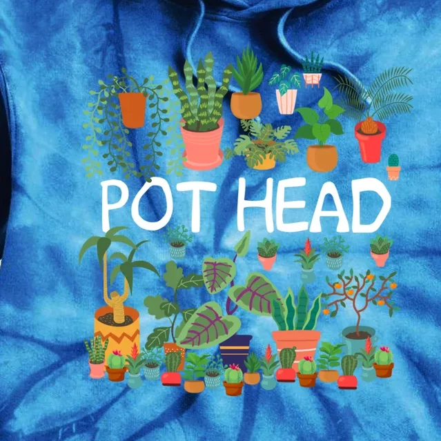 Succulent Design For Pot Head Gardeners Plant Lovers Funny Gift Tie Dye Hoodie