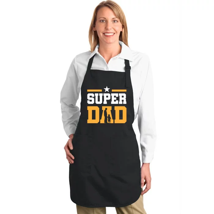 Super Dad Father's Day T Full-Length Apron With Pocket