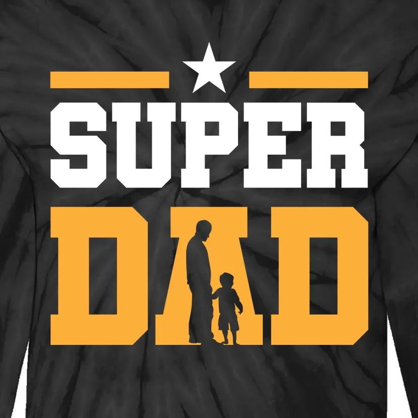 Super Dad Father's Day T Tie-Dye Long Sleeve Shirt