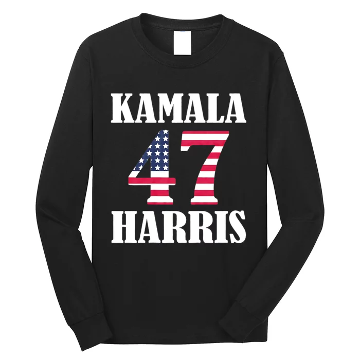 Standard Design Featuring Kamala 47 Hariis Text Long Sleeve Shirt