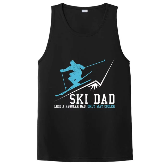 Ski Dad Funny Winter Sports Skiing Father Gift Performance Tank