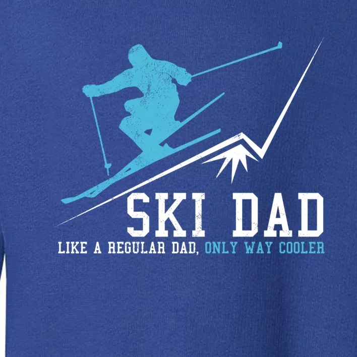 Ski Dad Funny Winter Sports Skiing Father Gift Toddler Sweatshirt