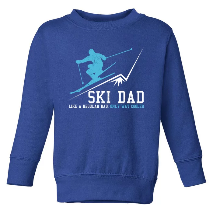 Ski Dad Funny Winter Sports Skiing Father Gift Toddler Sweatshirt