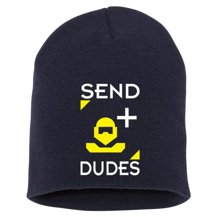 Send Dudes Funny Gamer Meme Short Acrylic Beanie