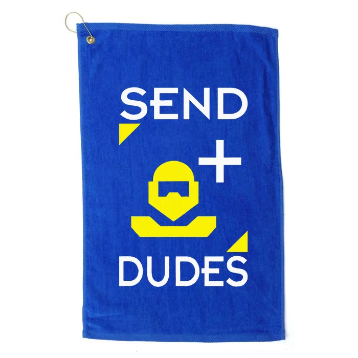 Send Dudes Funny Gamer Meme Platinum Collection Golf Towel