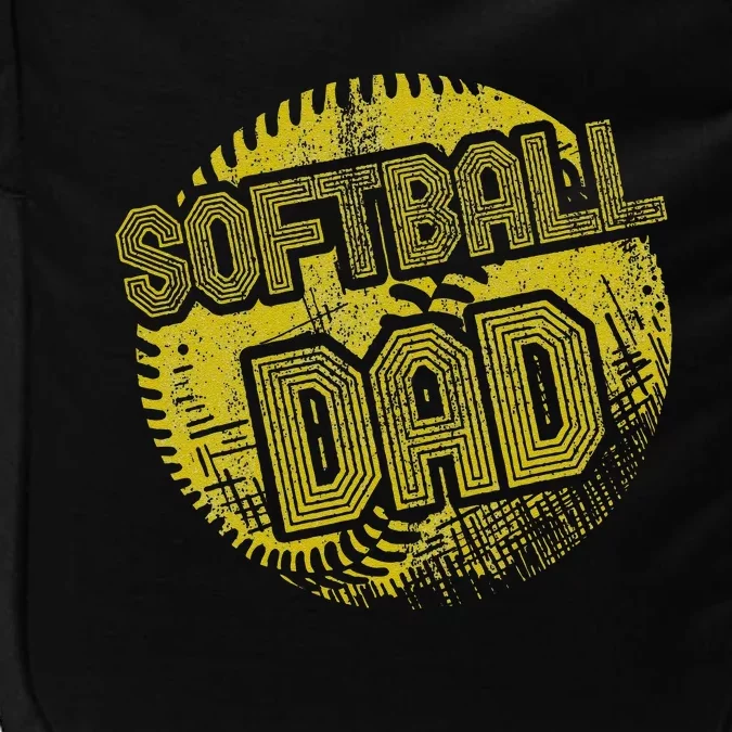 Softball Dad Father Daddy Fathers Day Gift Sport Fan Impact Tech Backpack