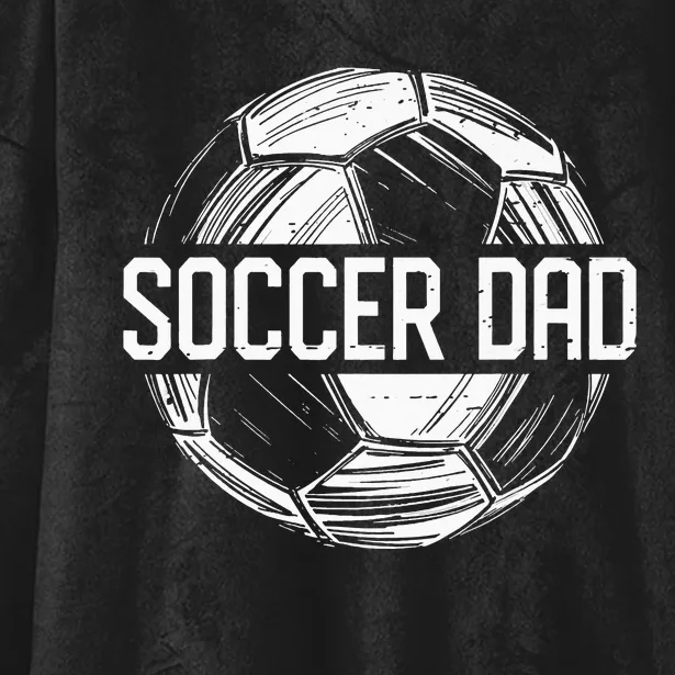 Soccer Dad Funny Soccer Lover Dad Papa Fathers Day Gift Hooded Wearable Blanket