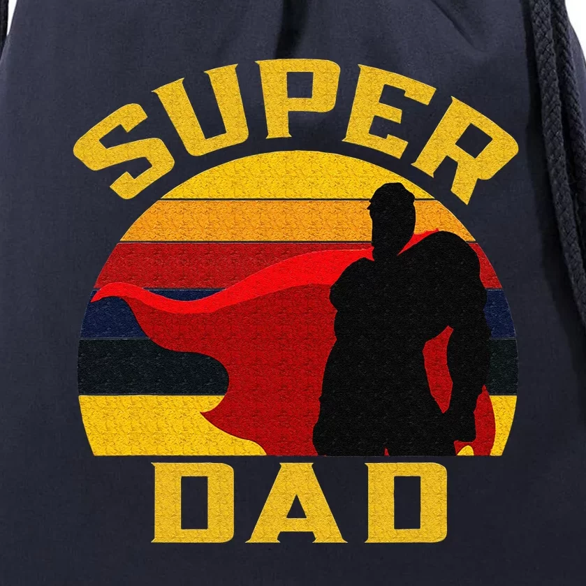 Super Dad Father Superhero And Best Husband Fathers Day Drawstring Bag