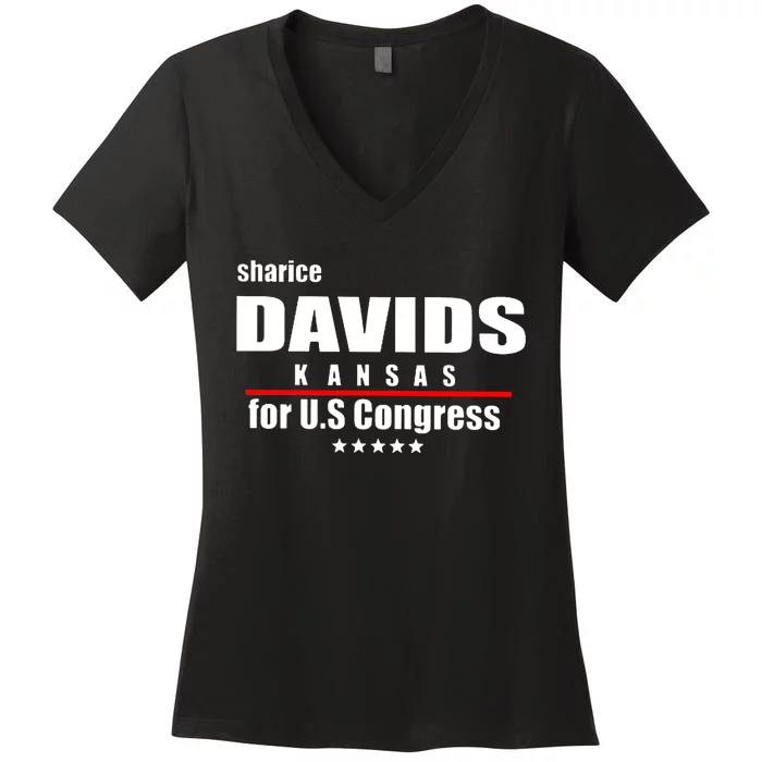 Sharice Davids For United States Congress Women's V-Neck T-Shirt