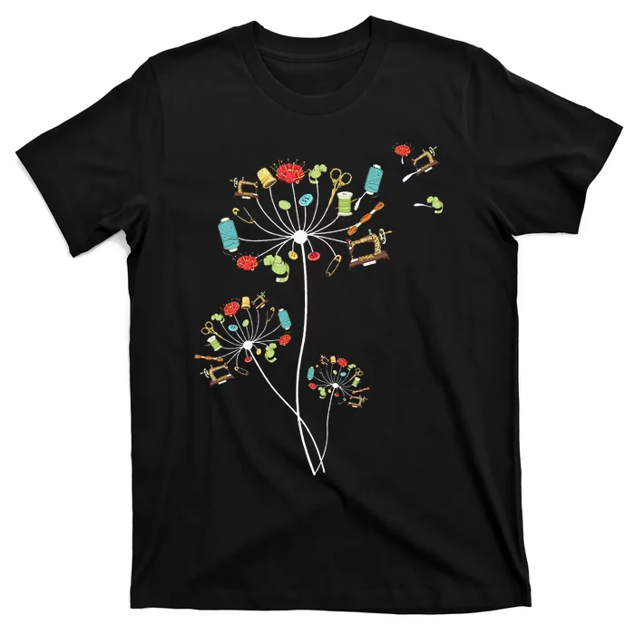 Sewing Dandelion Flowers Quilting T-Shirt