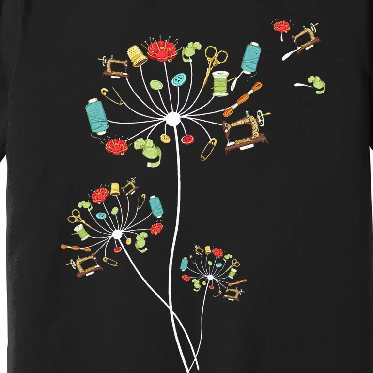 Sewing Dandelion Flowers Quilting Premium T-Shirt