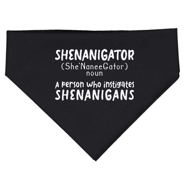 Shenanigator Definition Funny Saint Patrick Day Shenanigans USA-Made Doggie Bandana