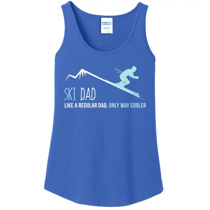 Ski Dad Funny Cute Winter Skiing Gift Ladies Essential Tank