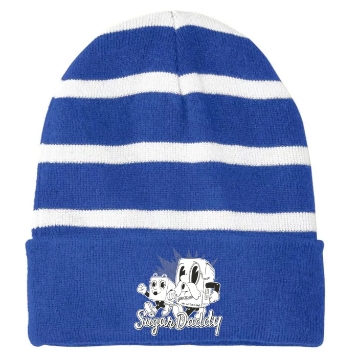 Sugar Daddy Funny Gift Striped Beanie with Solid Band