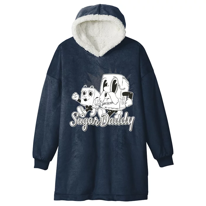 Sugar Daddy Funny Gift Hooded Wearable Blanket