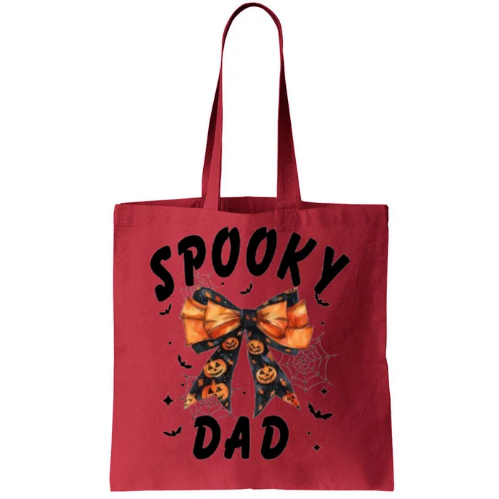 Spooky Dad Funny Pumpkin Halloween Season Matching Family Tote Bag