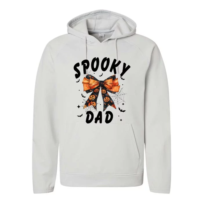 Spooky Dad Funny Pumpkin Halloween Season Matching Family Performance Fleece Hoodie